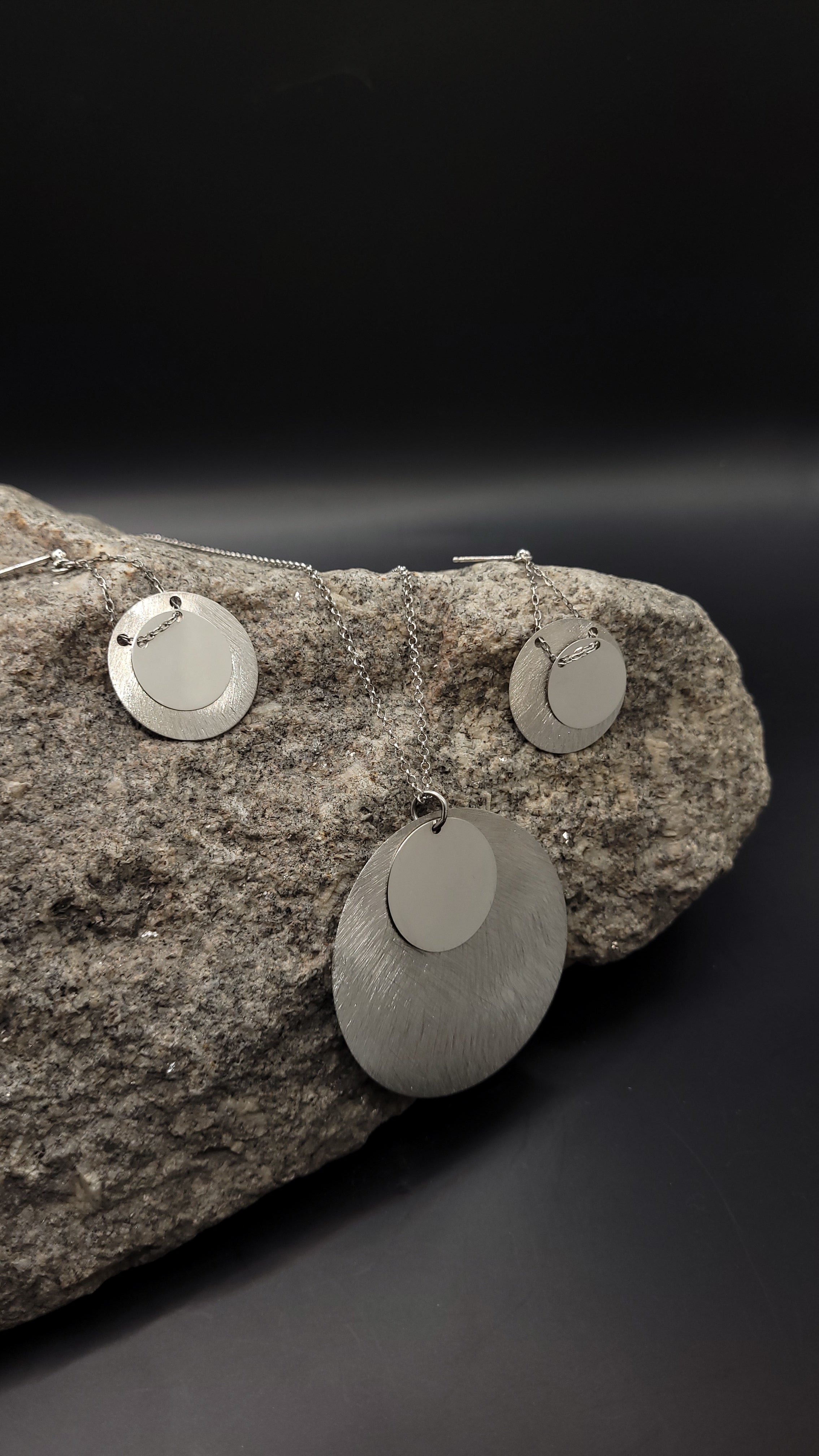 Schmuckset "zeitlose Eleganz"  · 925 Sterling Silber · Unikat
