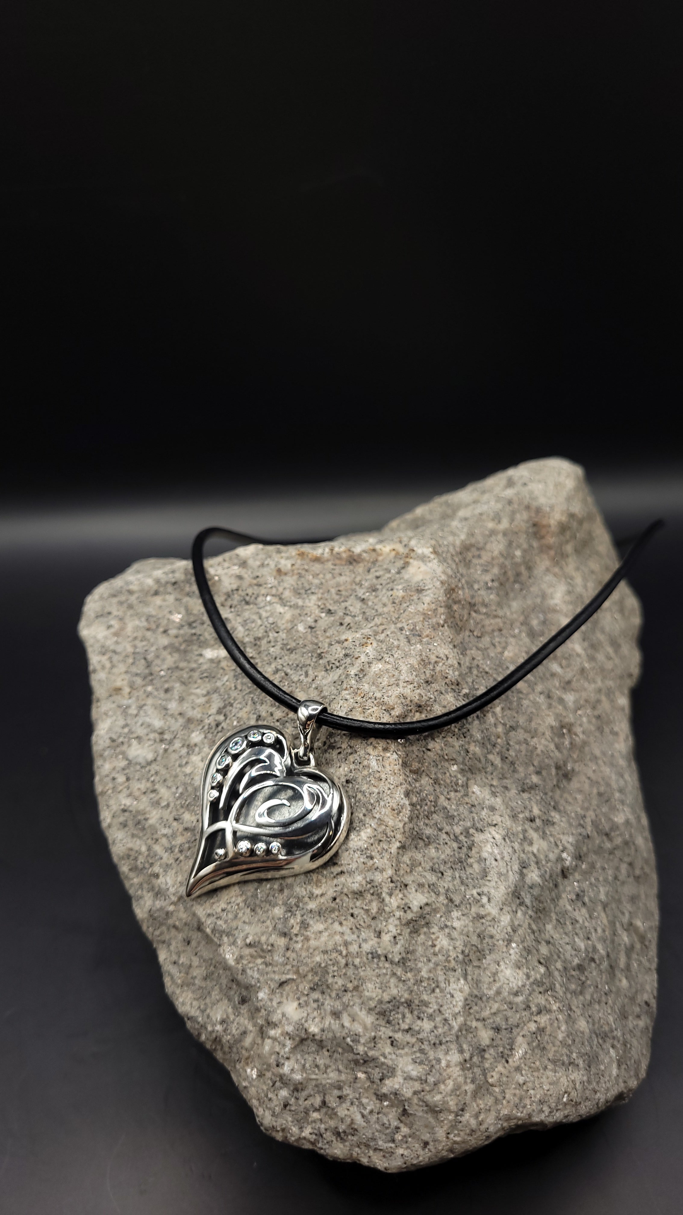 Anhänger "Love Power" · 925 Sterling Silber · weiße Zirkonia