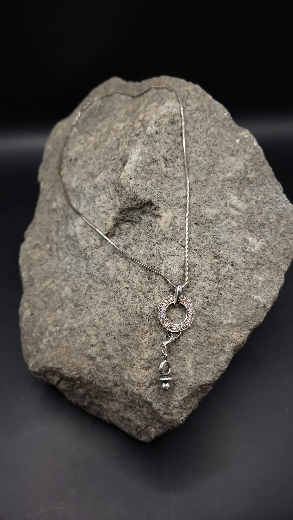 Anhänger "frischgebackene Mama" · 925 Sterling Silber · rosa Zirkonia