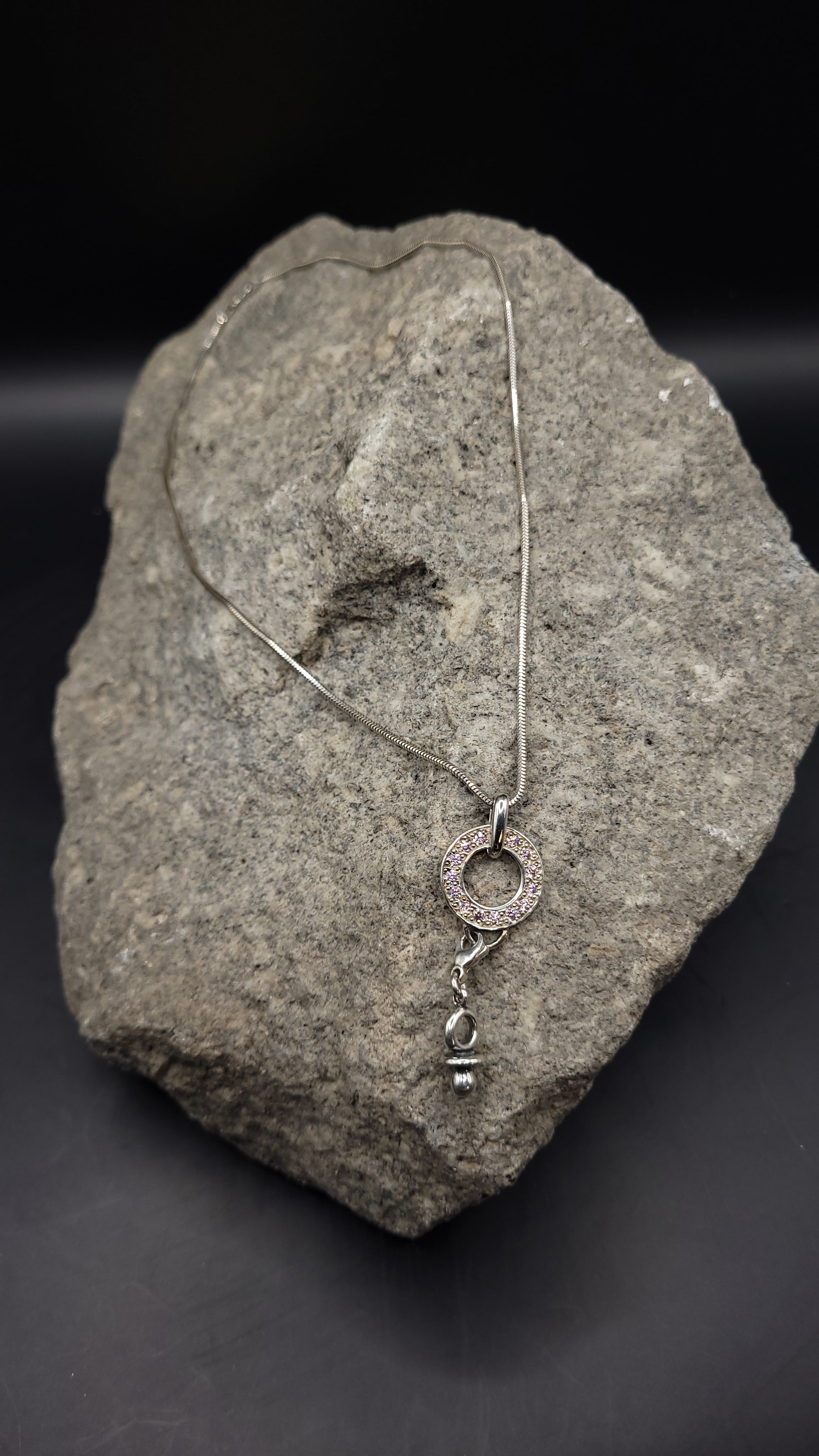 Anhänger "frischgebackene Mama" · 925 Sterling Silber · rosa Zirkonia
