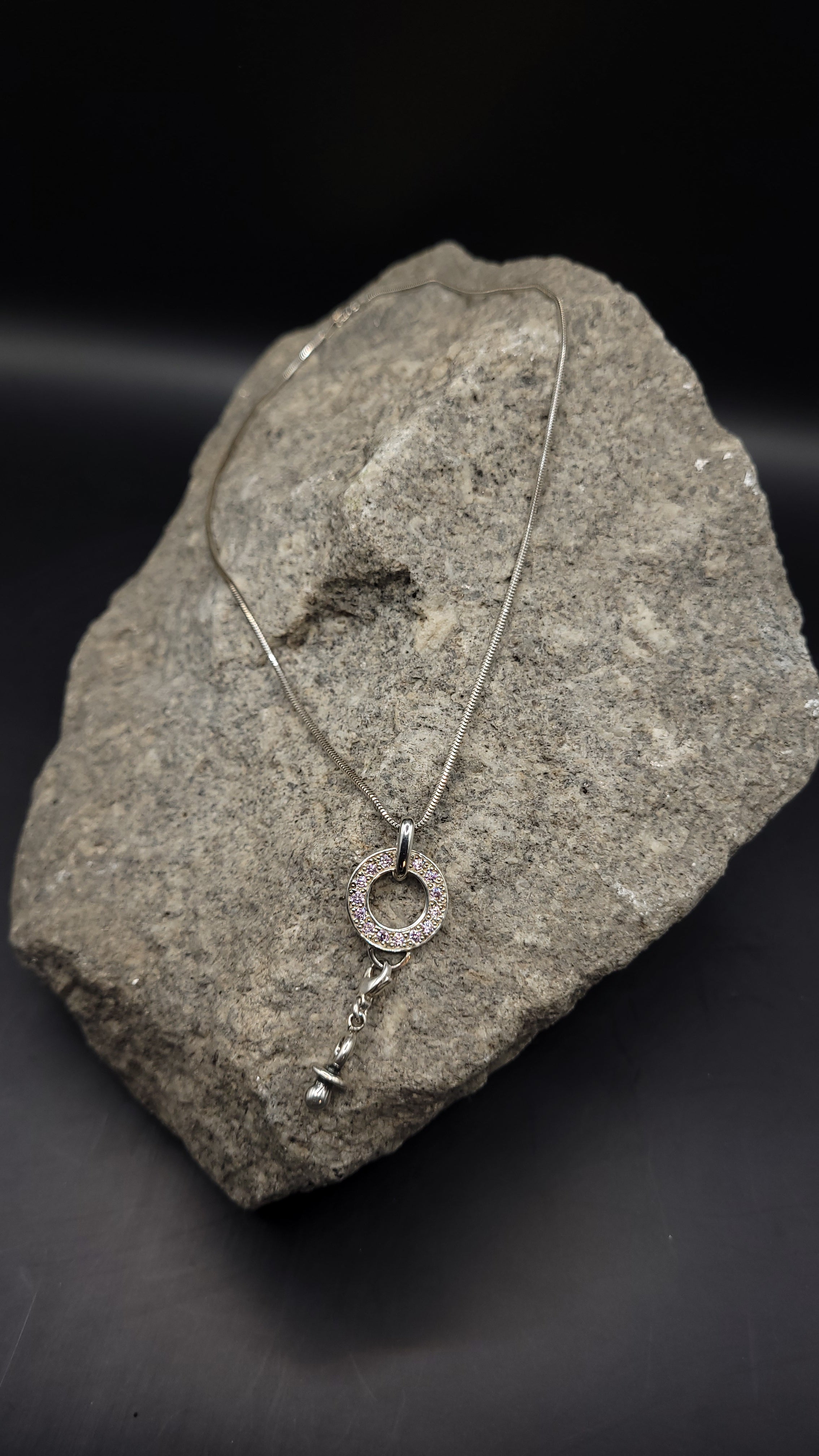 Anhänger "frischgebackene Mama" · 925 Sterling Silber · rosa Zirkonia