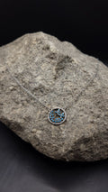 Collier "Schmetterling" · 925 Sterling Silber · Edelsteine · Türkise
