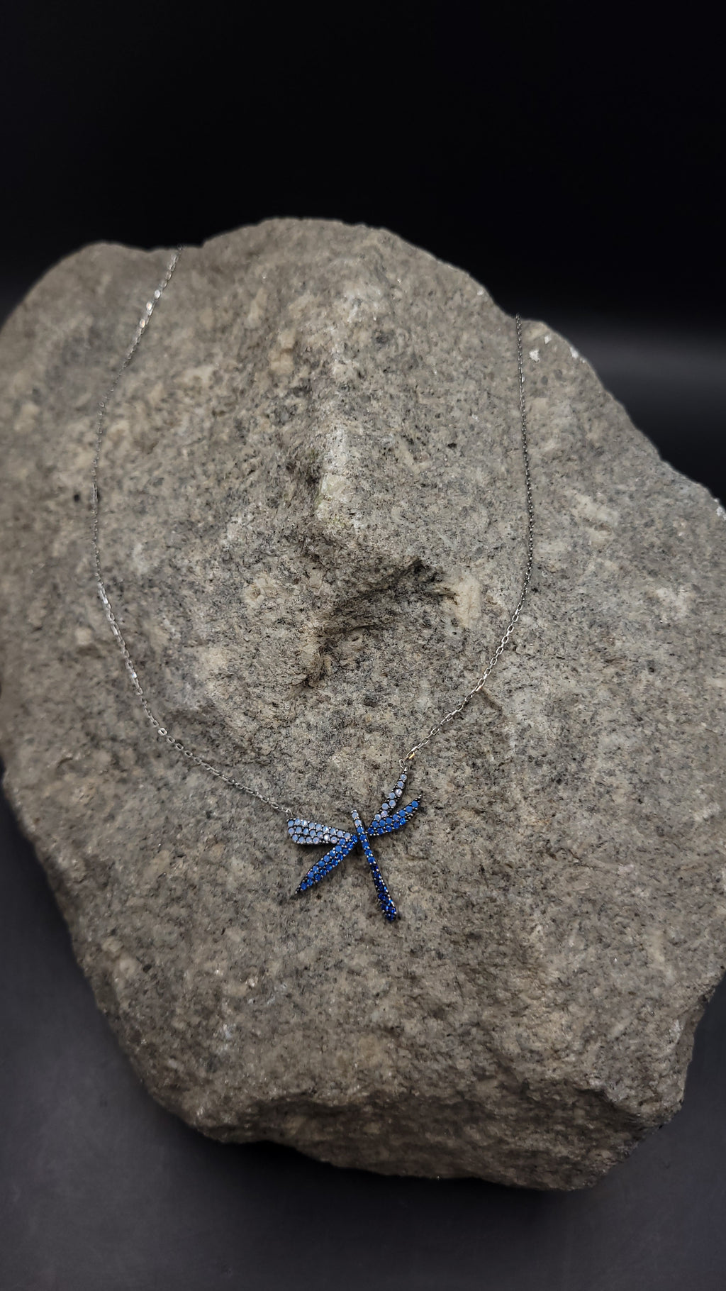 Collier "Libelle" · 925 Sterling Silber · Edelsteine: Saphire
