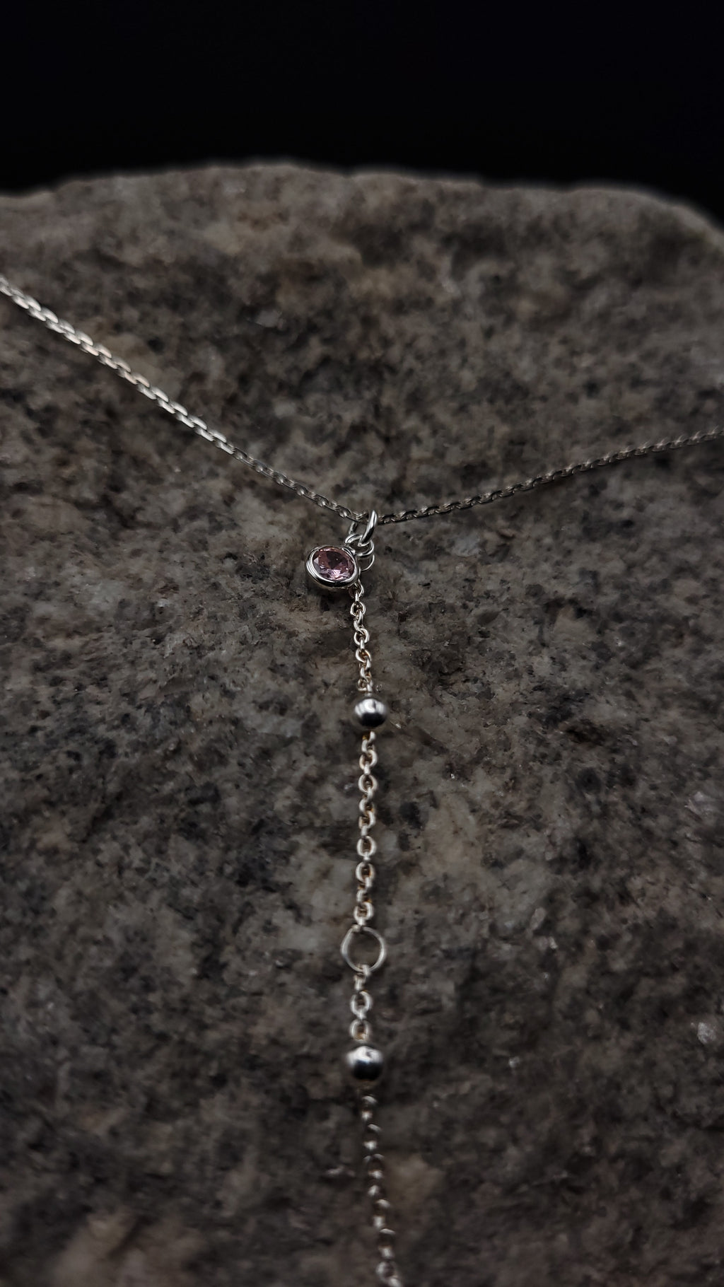Y-Collier "zartes Rosa" · 925 Sterling Silber · rosa Zirkonia