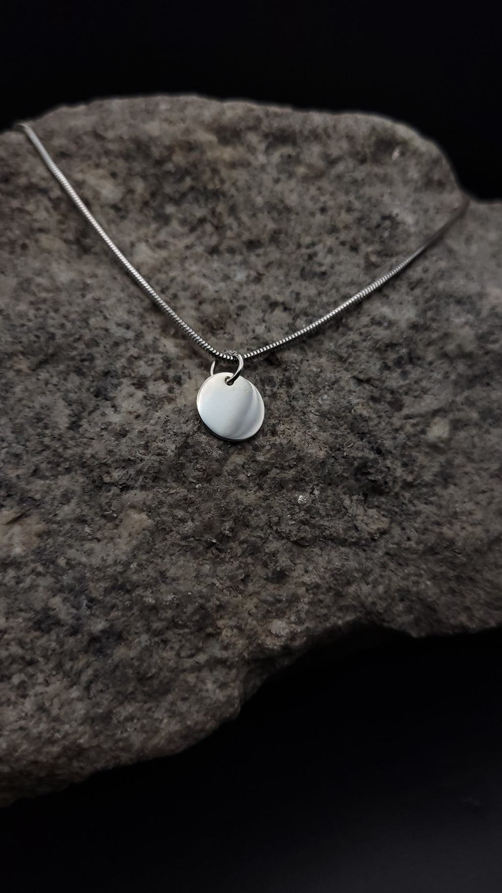 Halskette "My Story" · 925 Sterling Silber · Gravuranhänger · 11 mm