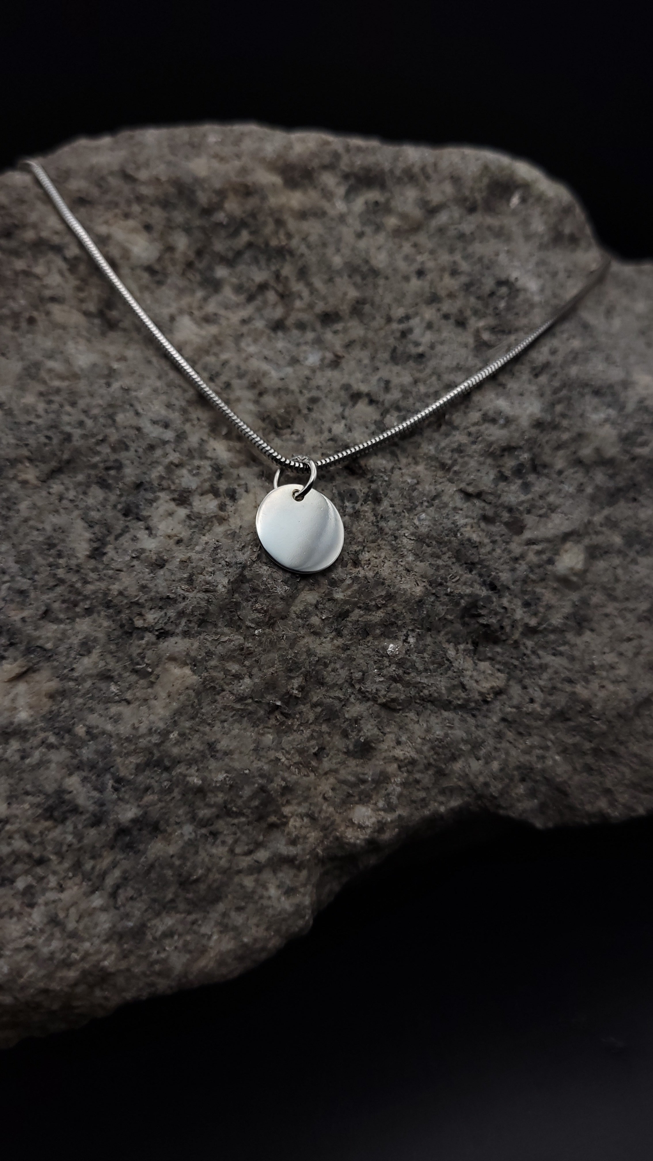 Halskette "My Story" · 925 Sterling Silber · Gravuranhänger · 11 mm