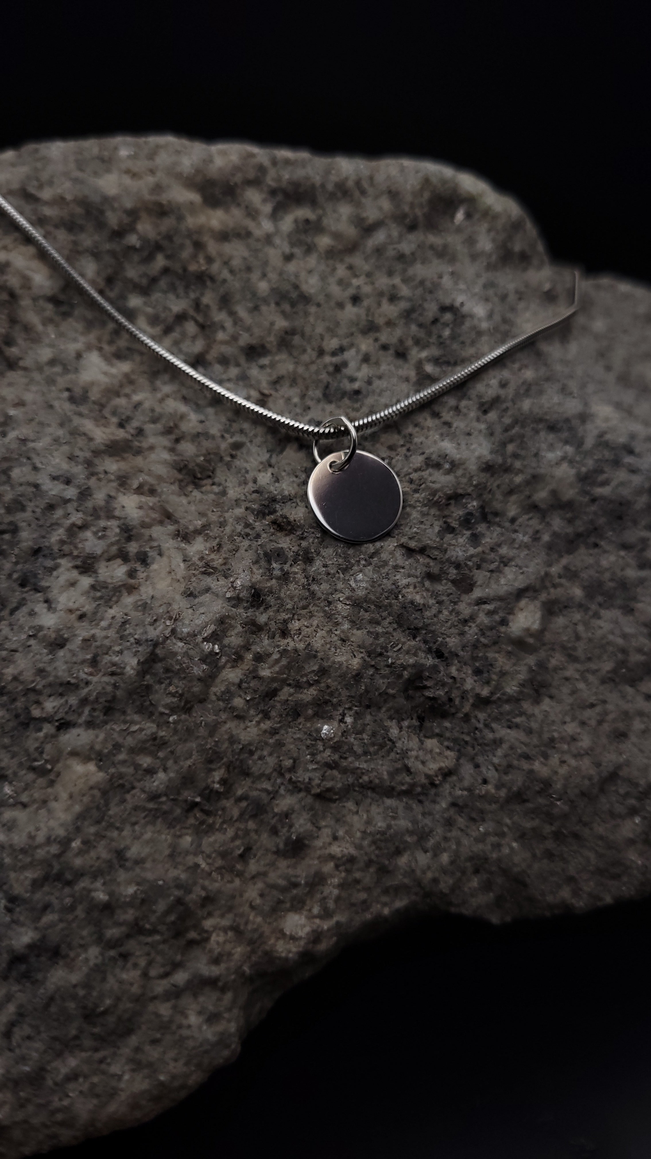 Halskette "My Story" · 925 Sterling Silber · Gravuranhänger · 11 mm