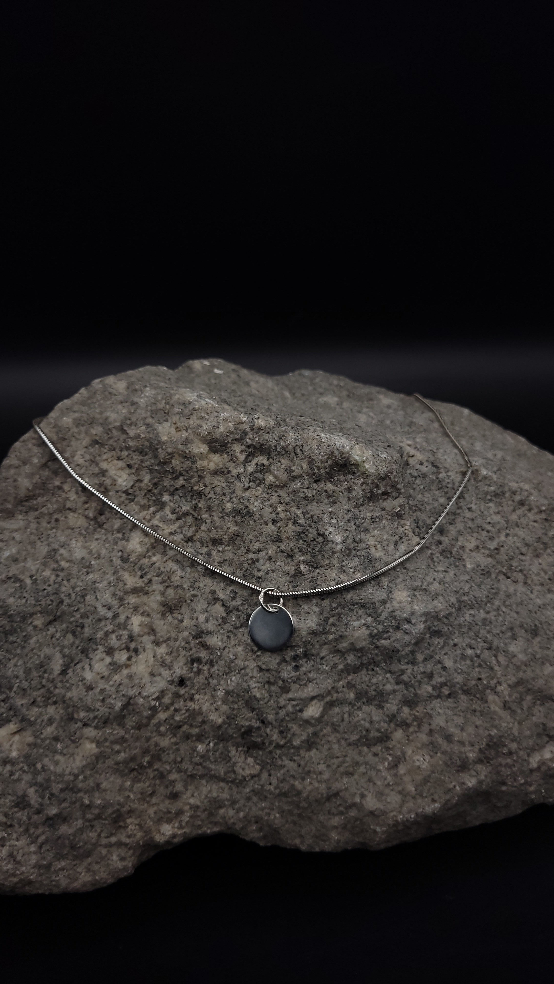 Halskette "My Story" · 925 Sterling Silber · Gravuranhänger · 11 mm