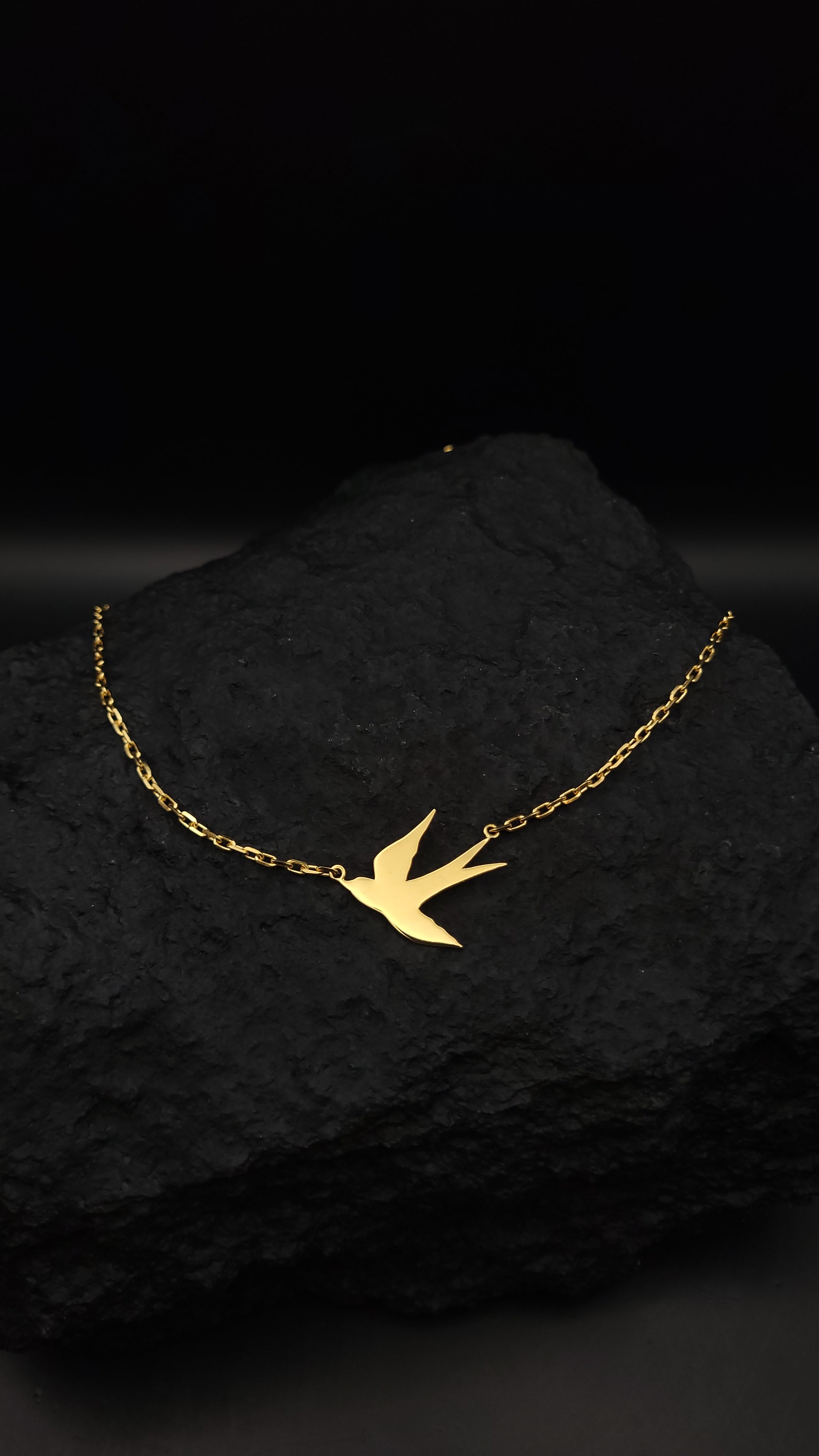 Collier "Schwalbenflug" · 925 Sterling Silber · personalisierbar · Krafttier