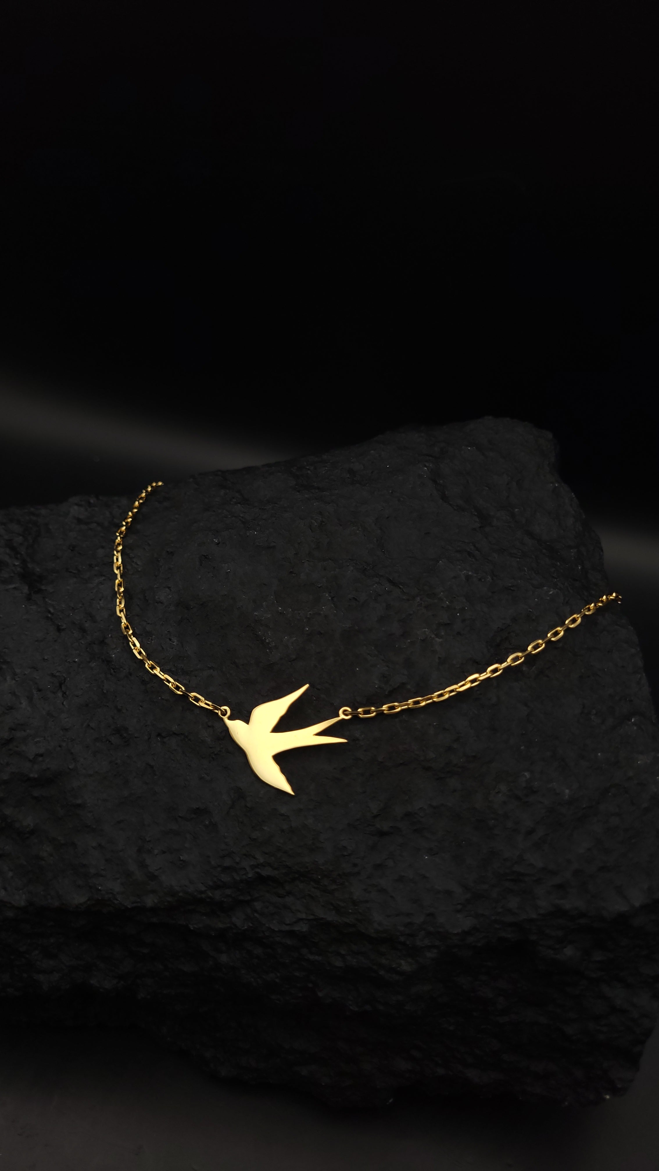 Collier "Schwalbenflug" · 925 Sterling Silber · personalisierbar · Krafttier