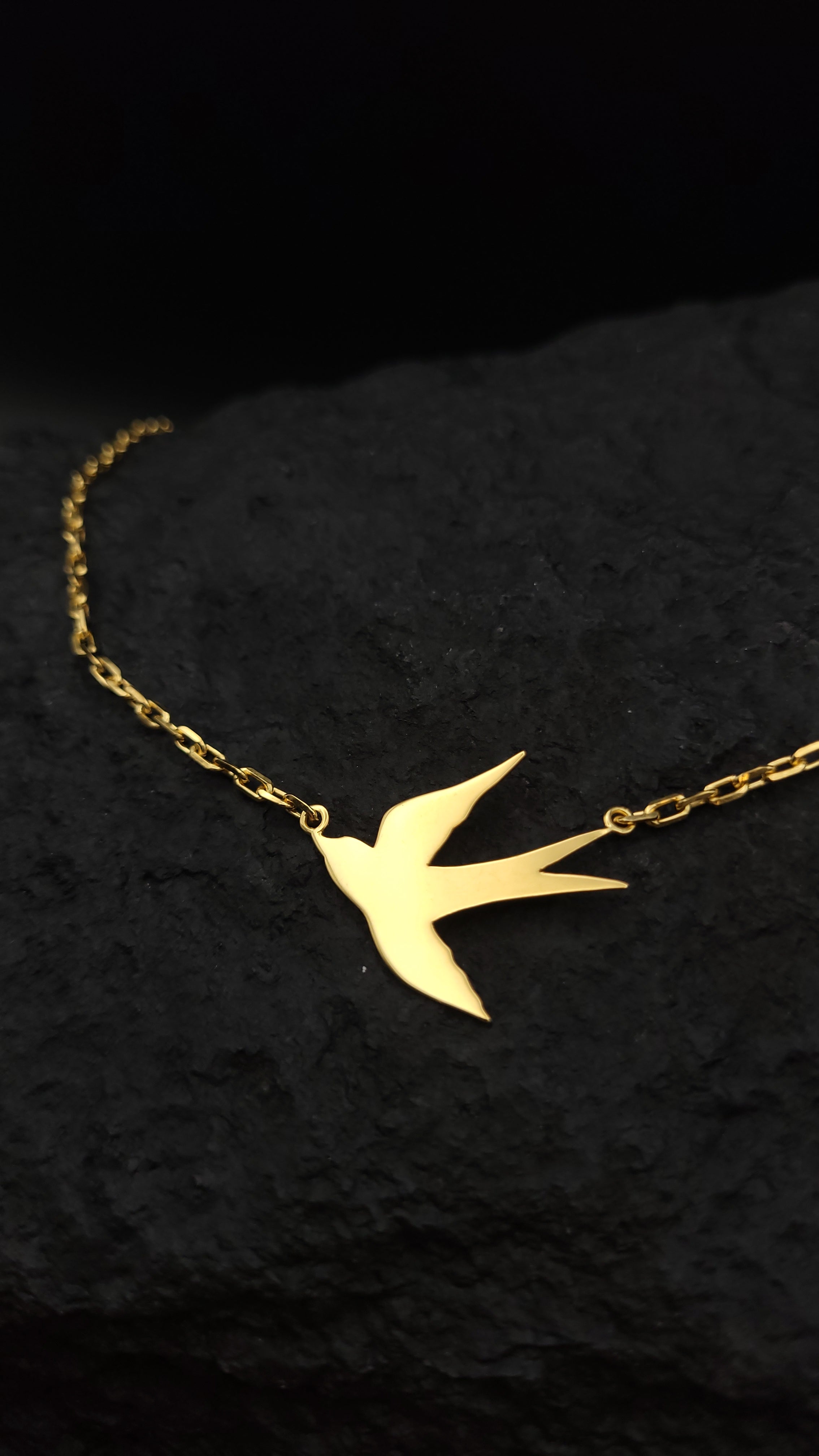Collier "Schwalbenflug" · 925 Sterling Silber · personalisierbar · Krafttier