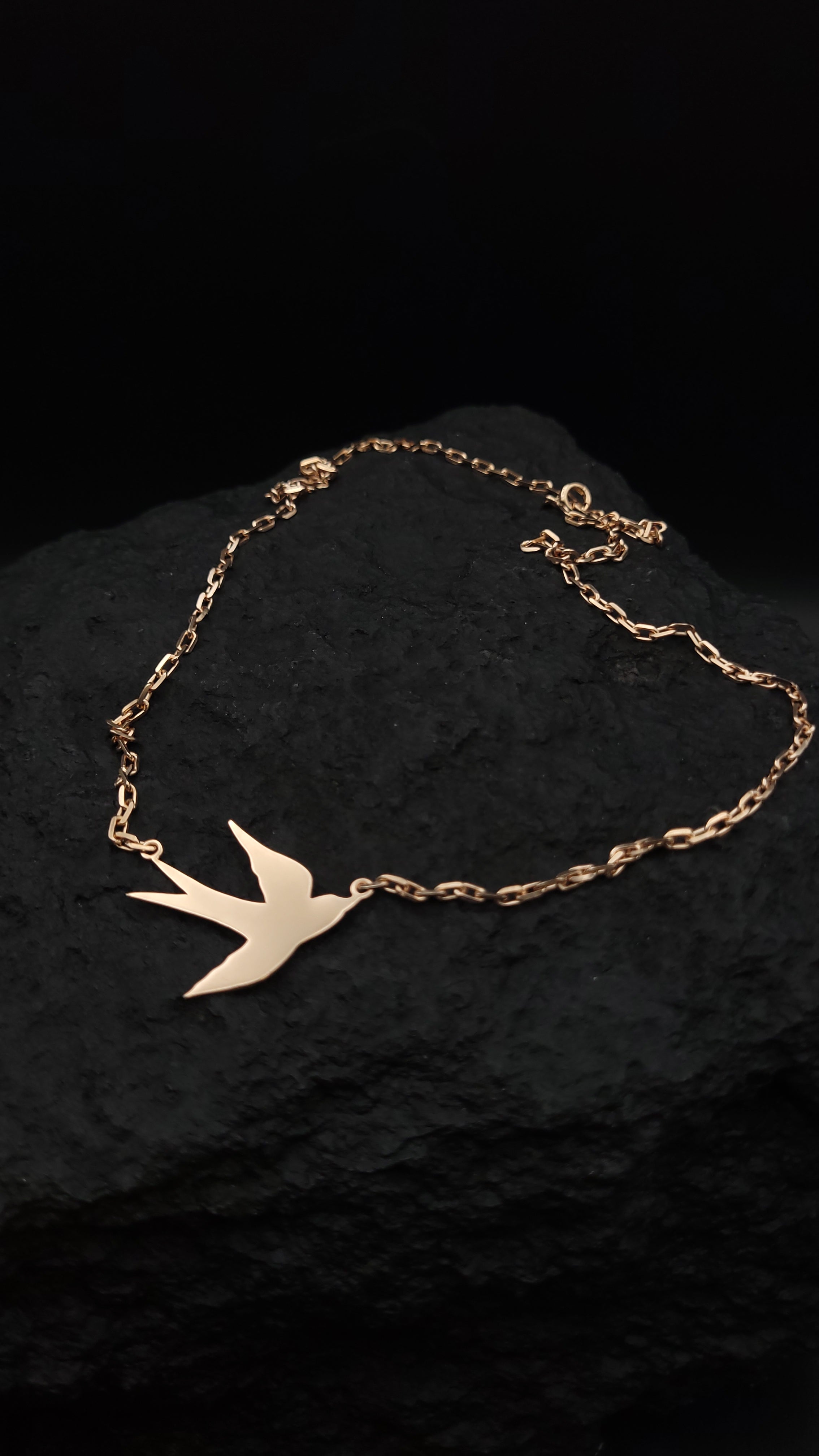 Collier "Schwalbenflug" · 925 Sterling Silber · personalisierbar · Krafttier