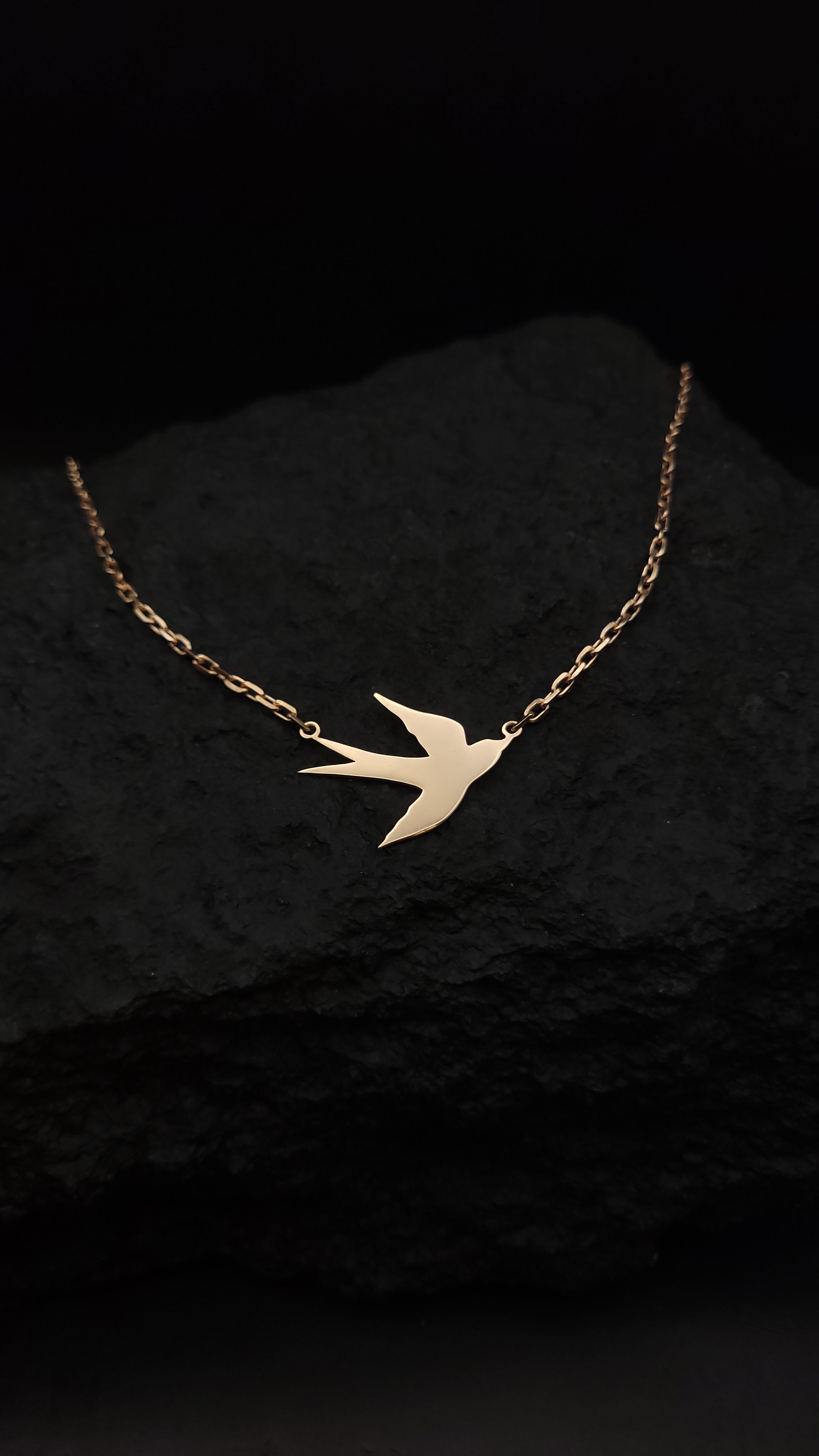 Collier "Schwalbenflug" · 925 Sterling Silber · personalisierbar · Krafttier