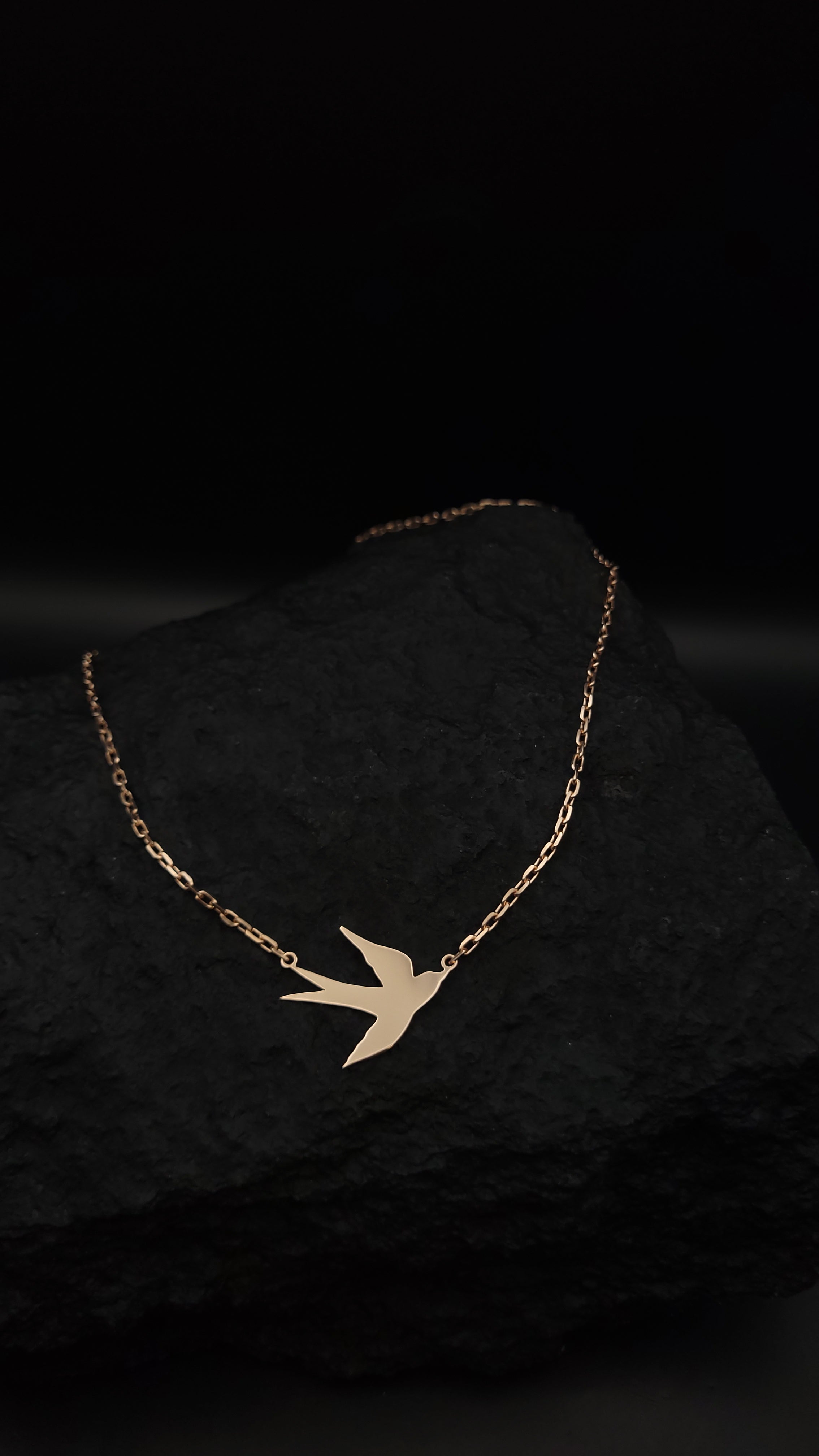 Collier "Schwalbenflug" · 925 Sterling Silber · personalisierbar · Krafttier