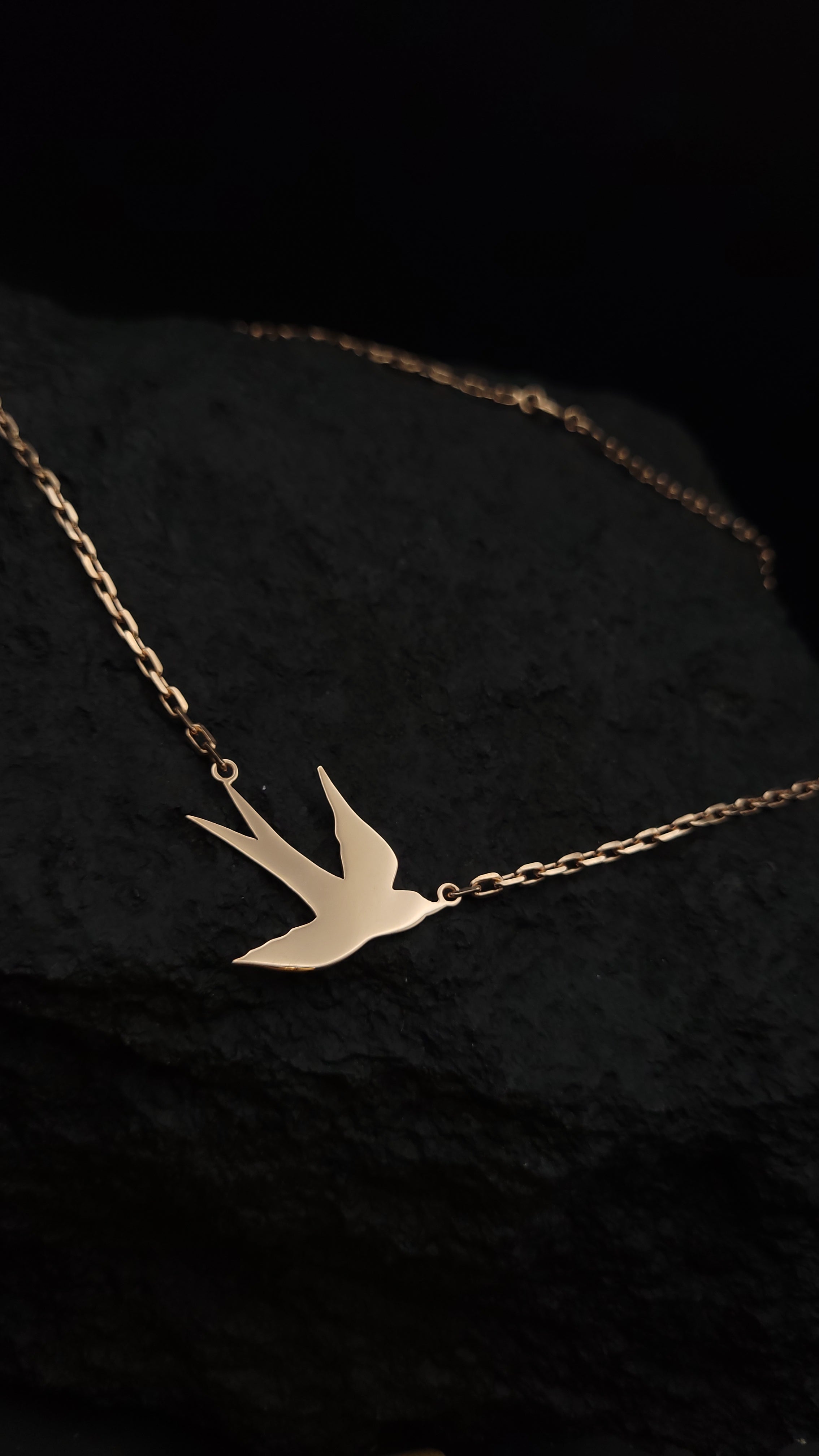 Collier "Schwalbenflug" · 925 Sterling Silber · personalisierbar · Krafttier