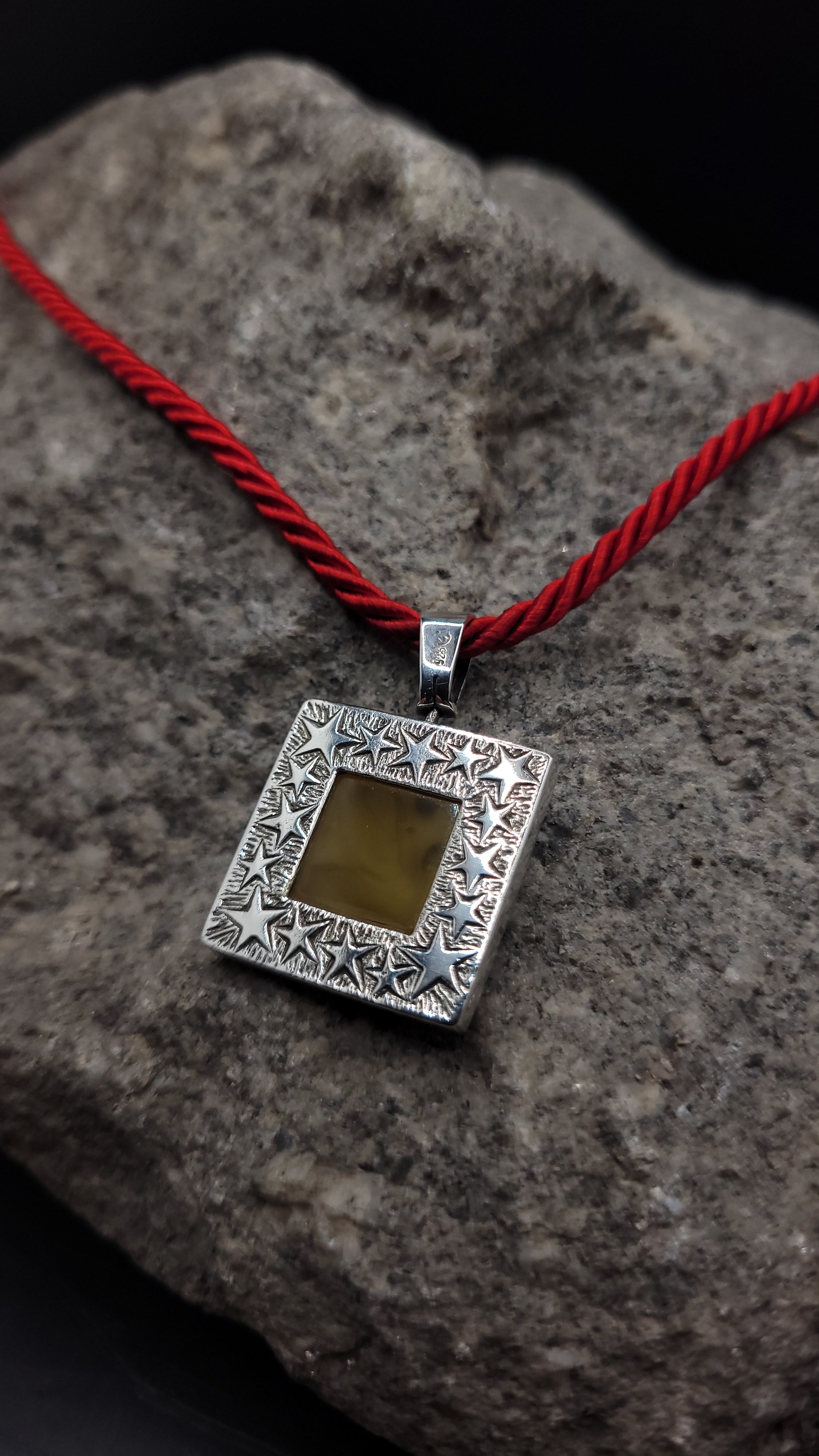 Halskette "Amber Sky" · 925 Sterling Silber · Naturbernstein · Einzelstück