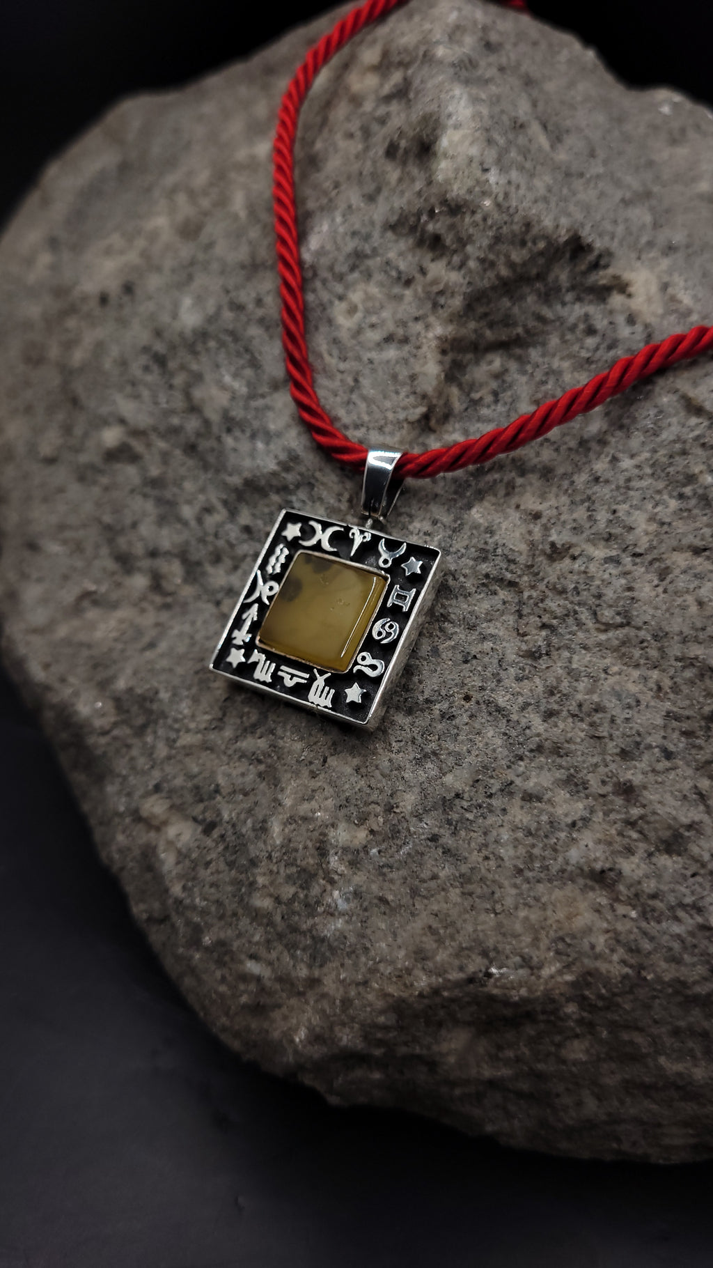 Halskette "Amber Sky" · 925 Sterling Silber · Naturbernstein · Einzelstück