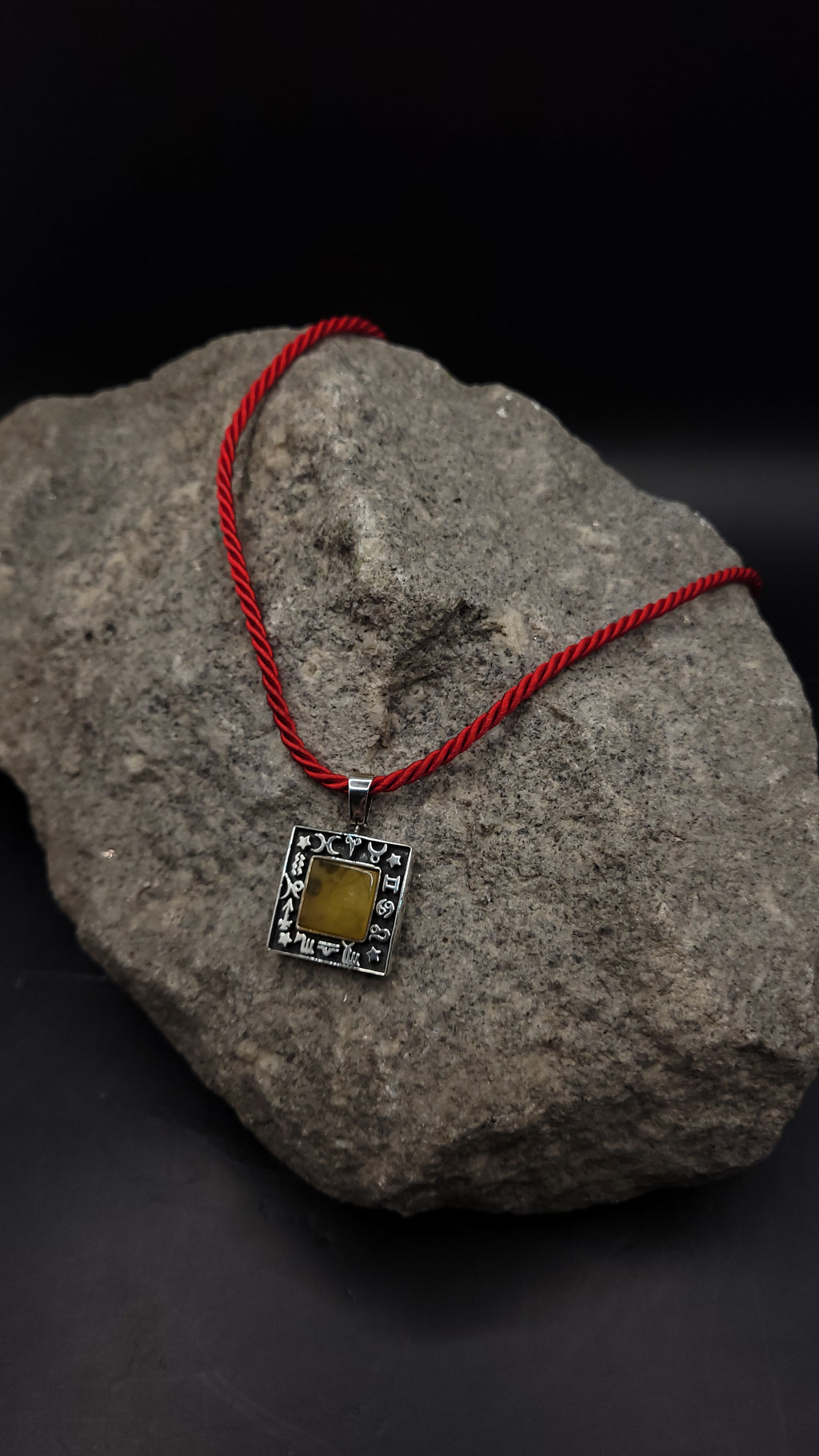 Halskette "Amber Sky" · 925 Sterling Silber · Naturbernstein · Einzelstück