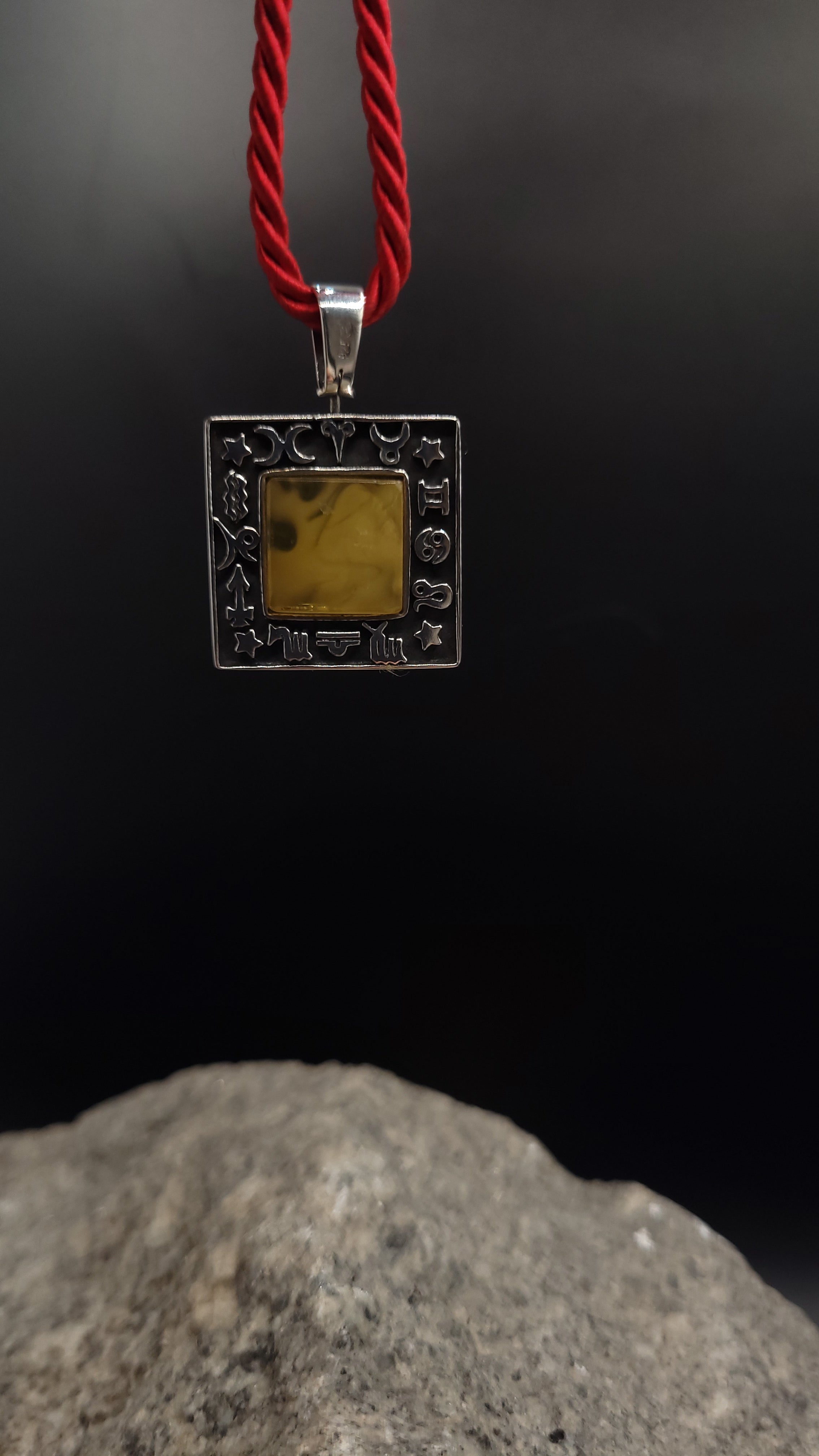 Halskette "Amber Sky" · 925 Sterling Silber · Naturbernstein · Einzelstück