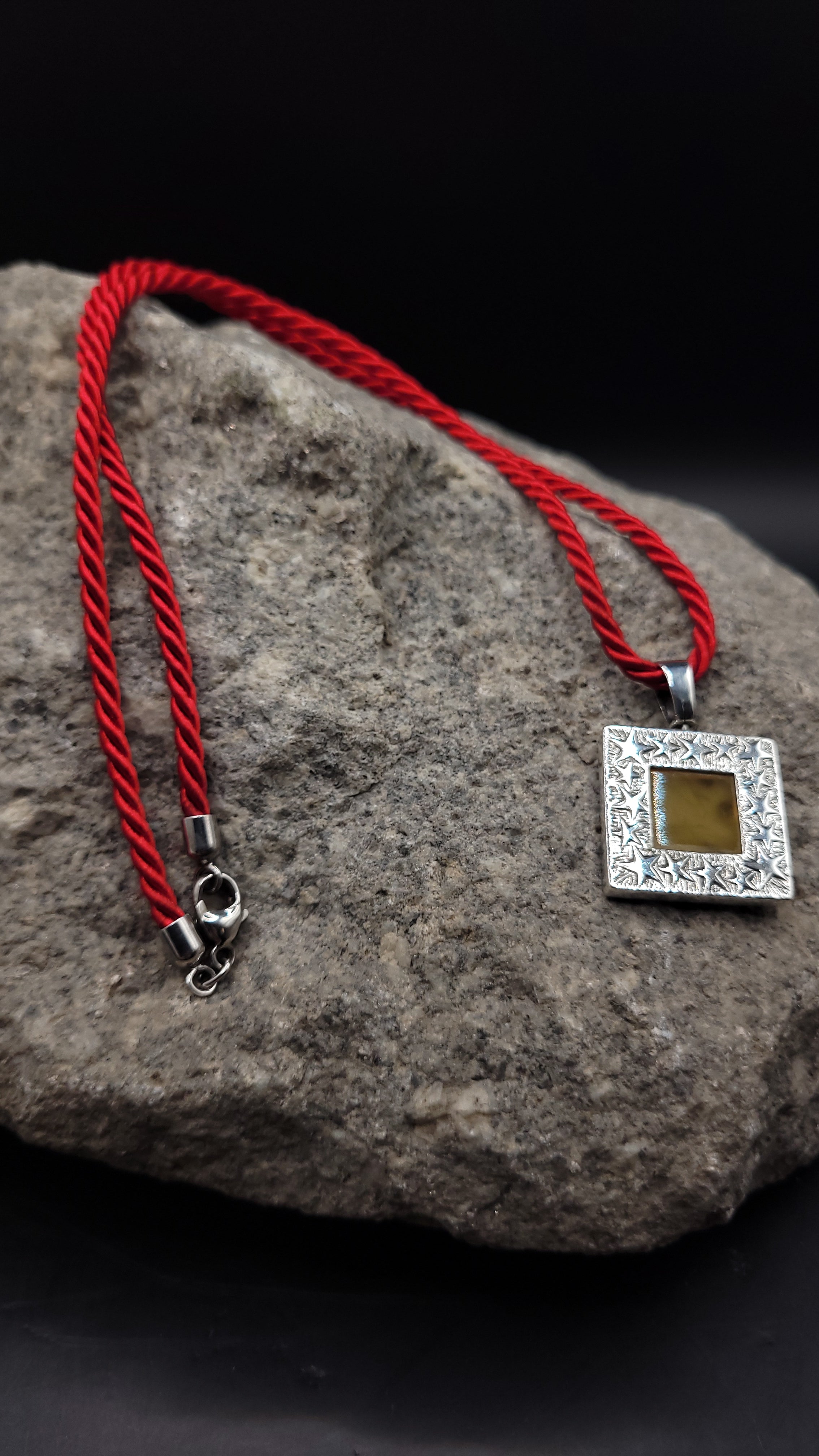 Halskette "Amber Sky" · 925 Sterling Silber · Naturbernstein · Einzelstück