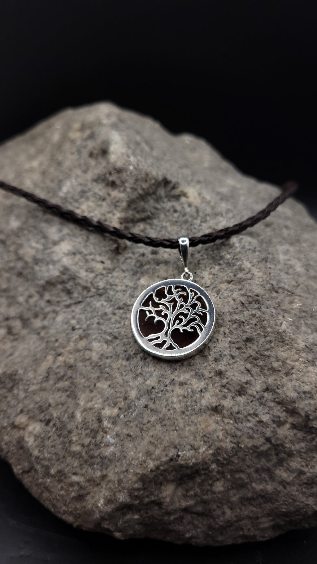 Collier "Amber Tree" · 925 Sterling Silber · Naturbernstein · 55 cm · Einzelstück