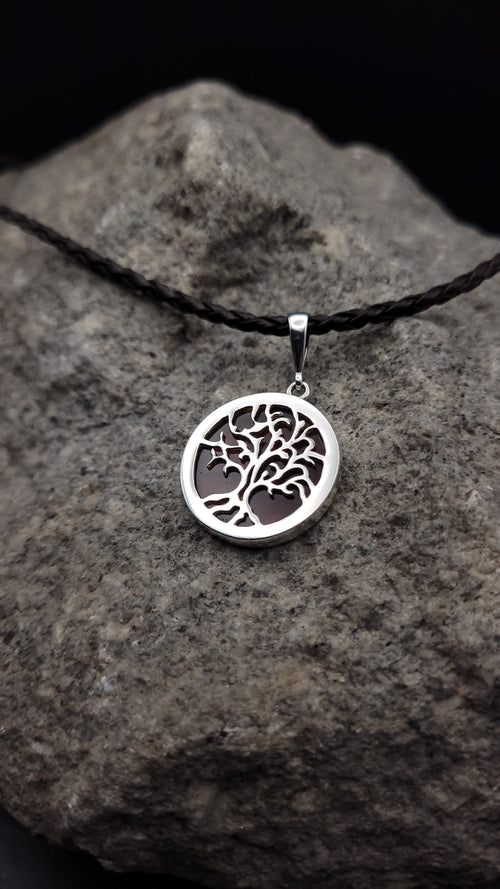 Collier "Amber Tree" · 925 Sterling Silber · Naturbernstein · 55 cm · Einzelstück