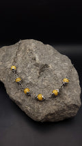 Collier "Sonnengold" · 925 Sterling Silber · Honigbernstein · Unikat