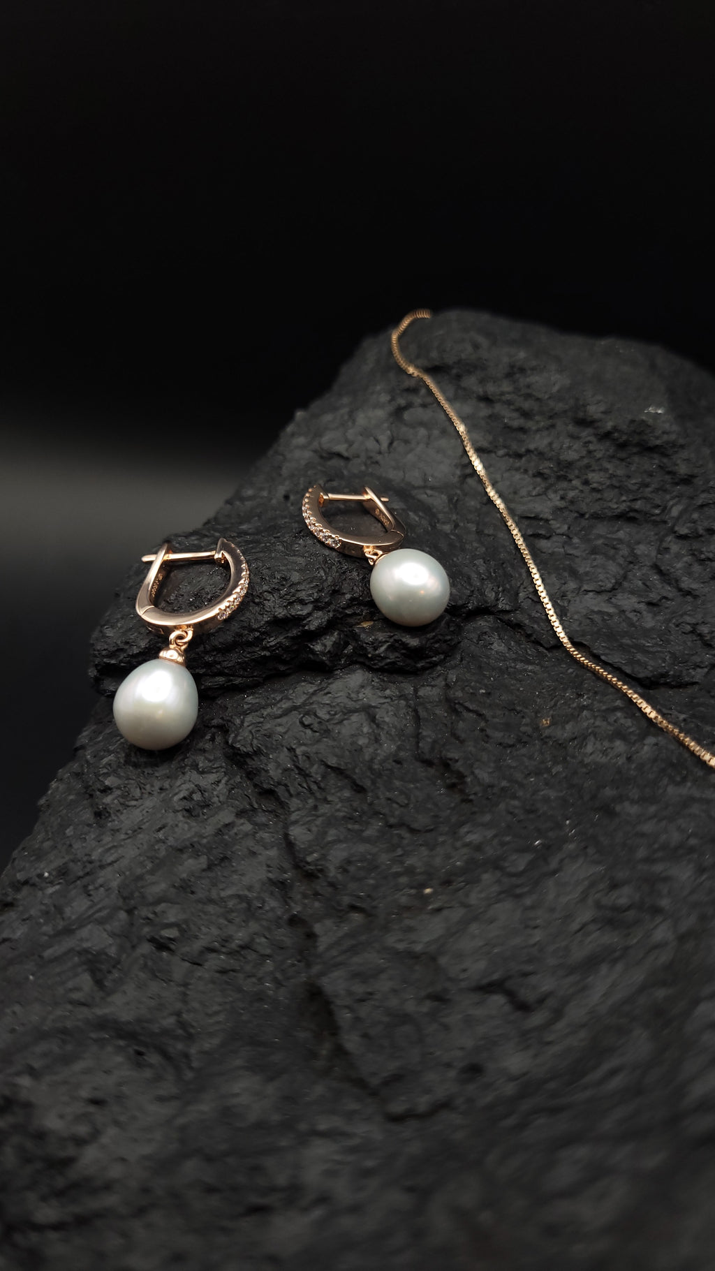 Schmuck-Set "Pearls Power" · 925 Sterling Silber · rosévergoldet · Unikat