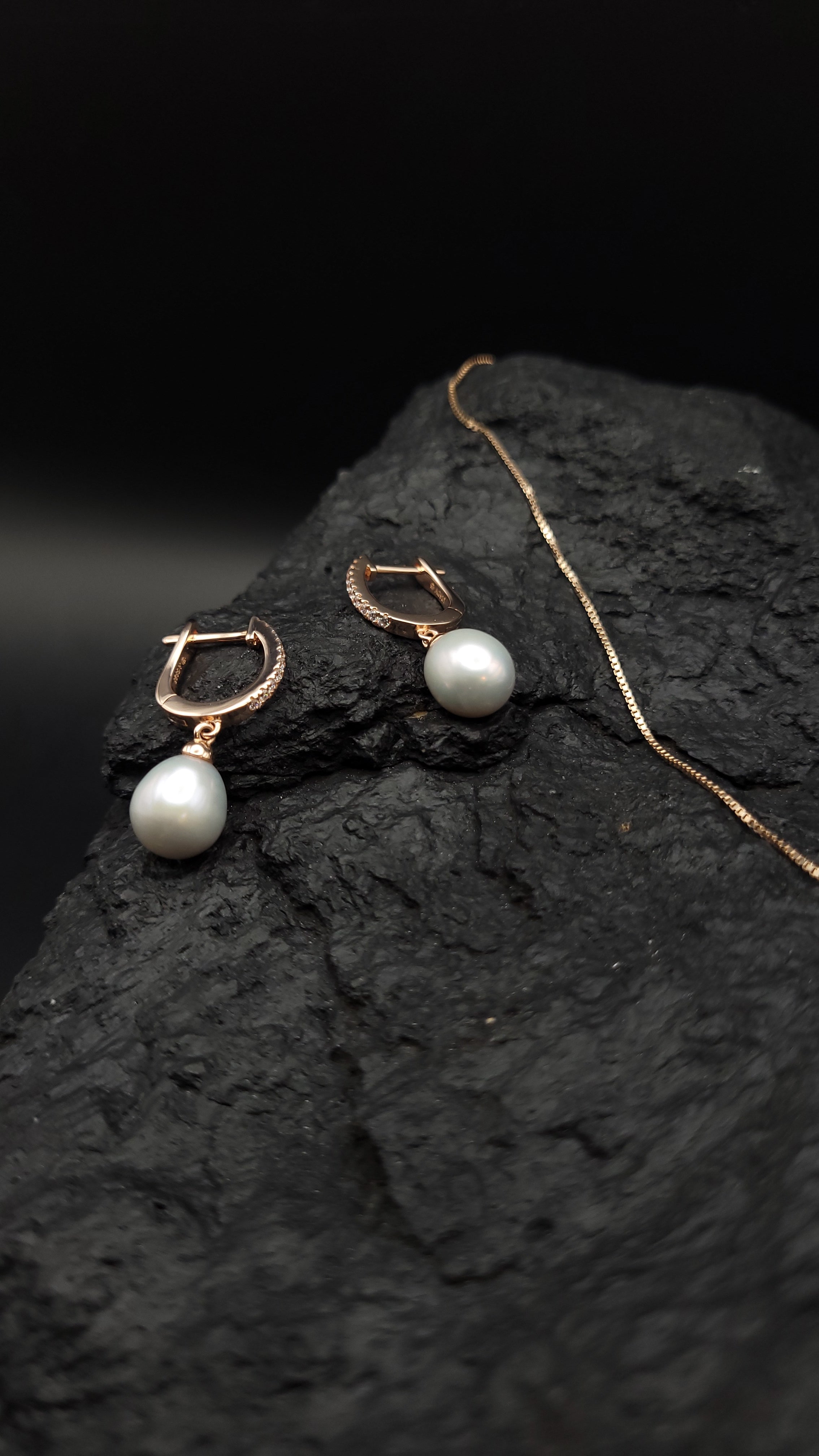 Schmuck-Set "Pearls Power" · 925 Sterling Silber · rosévergoldet · Unikat