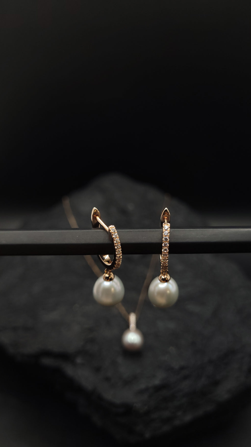 Schmuck-Set "Pearls Power" · 925 Sterling Silber · rosévergoldet · Unikat