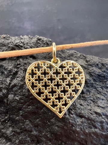 Herz der Verbundenheit · 585 Gold Anhänger · Gelbgold · Herz