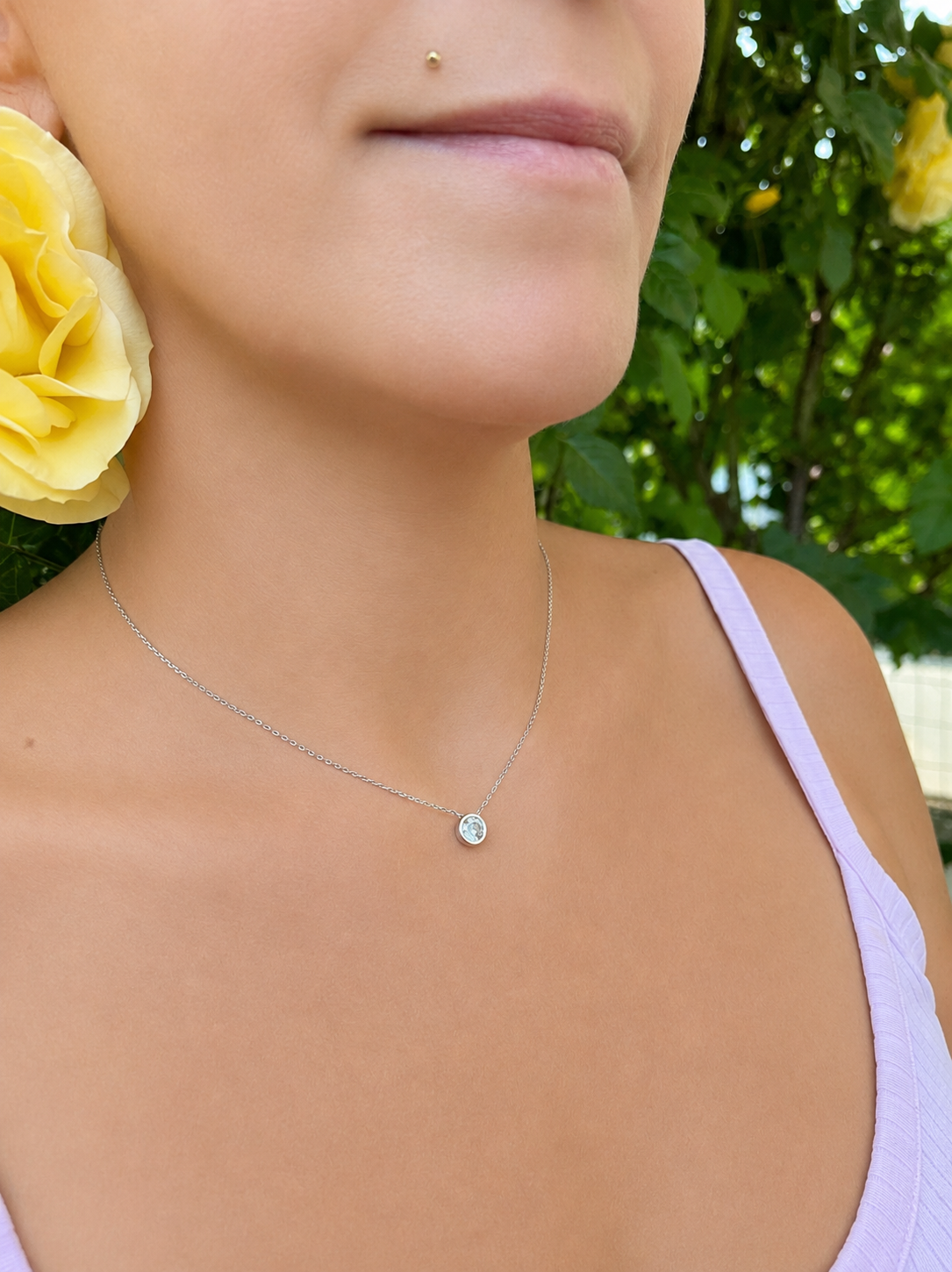 Collier "Zeitlose Eleganz" - 925 Sterling Silber - Vergoldung - weißer Zirkonia