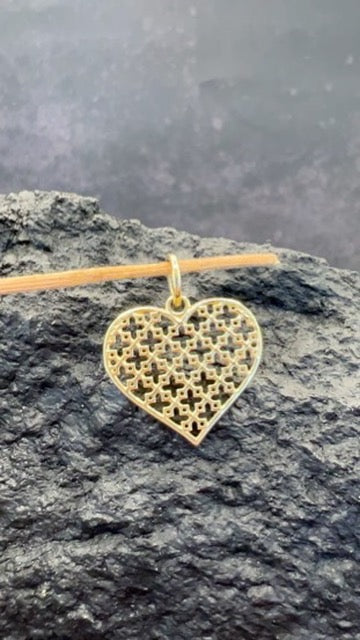 Herz der Verbundenheit · 585 Gold Anhänger · Gelbgold · Herz