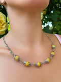 Collier "Sonnengold" · 925 Sterling Silber · Honigbernstein · Unikat