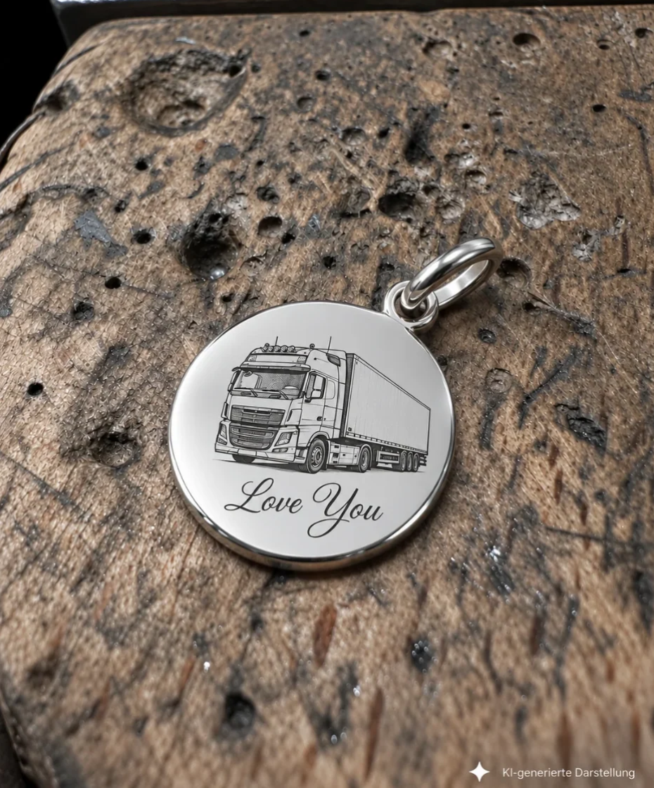 925 Sterling Silber Doppeltanhänger Schutzpatron | Gravur | unisex