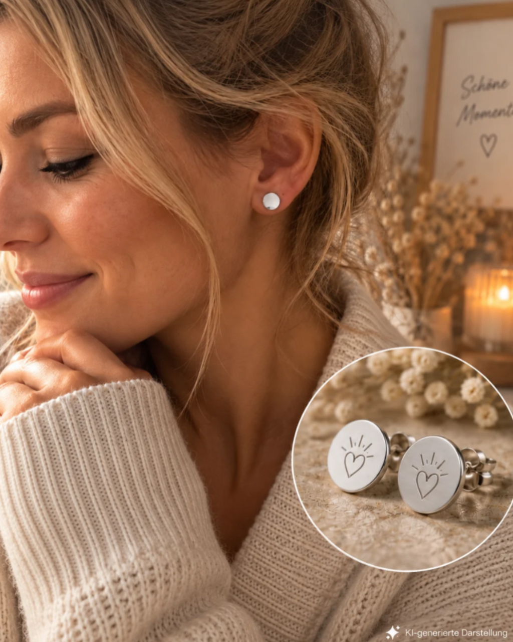 Lieblingsmoment · 925 Sterling Silber Ohrstecker · Gravur möglich · Unisex