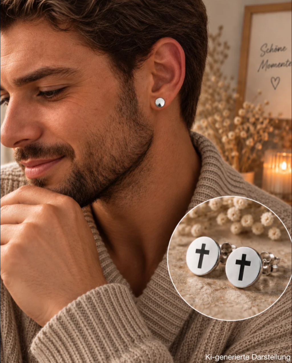 Lieblingsmoment · 925 Sterling Silber Ohrstecker · Gravur möglich · Unisex