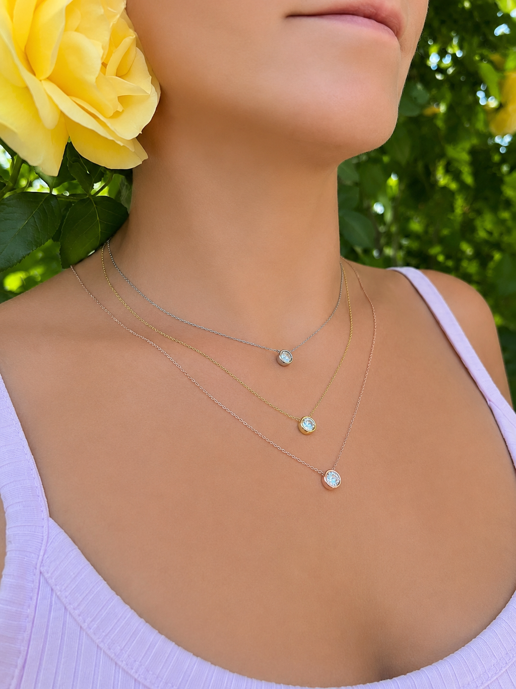 Collier "Zeitlose Eleganz" - 925 Sterling Silber - Vergoldung - weißer Zirkonia