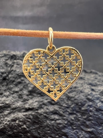 Herz der Verbundenheit · 585 Gold Anhänger · Gelbgold · Herz