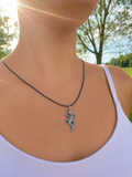 Anhänger "Gecko" · 925 Sterling Silber · magenta Zirkonia