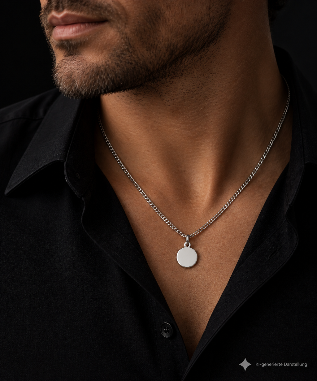 925 Sterling Silber Doppeltanhänger „Kommunionsmoment“ | Gravur