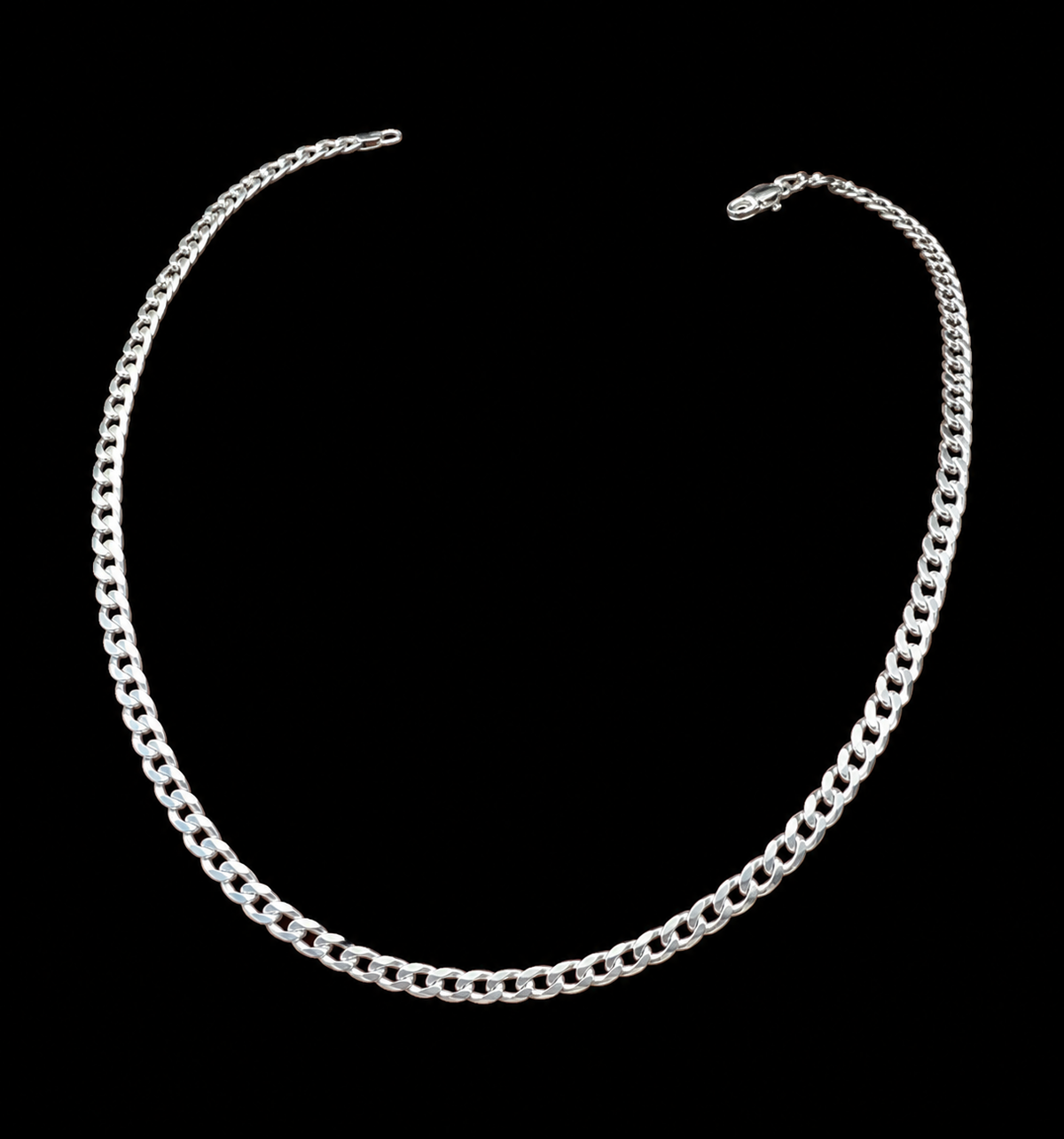 Massive Panzerkette aus 925er Sterling Silber – 50 cm | 3 mm