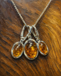 Schmuck-Set "Amber Power" · 925 Sterling Silber · Unikat