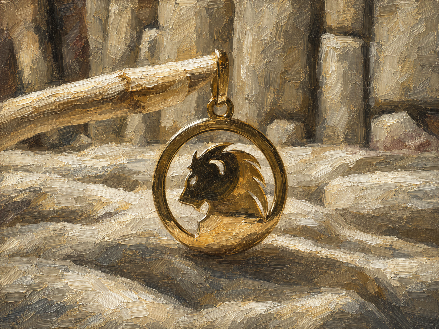 Sterzeichen-Anhänger "Löwe" - 585 Gold