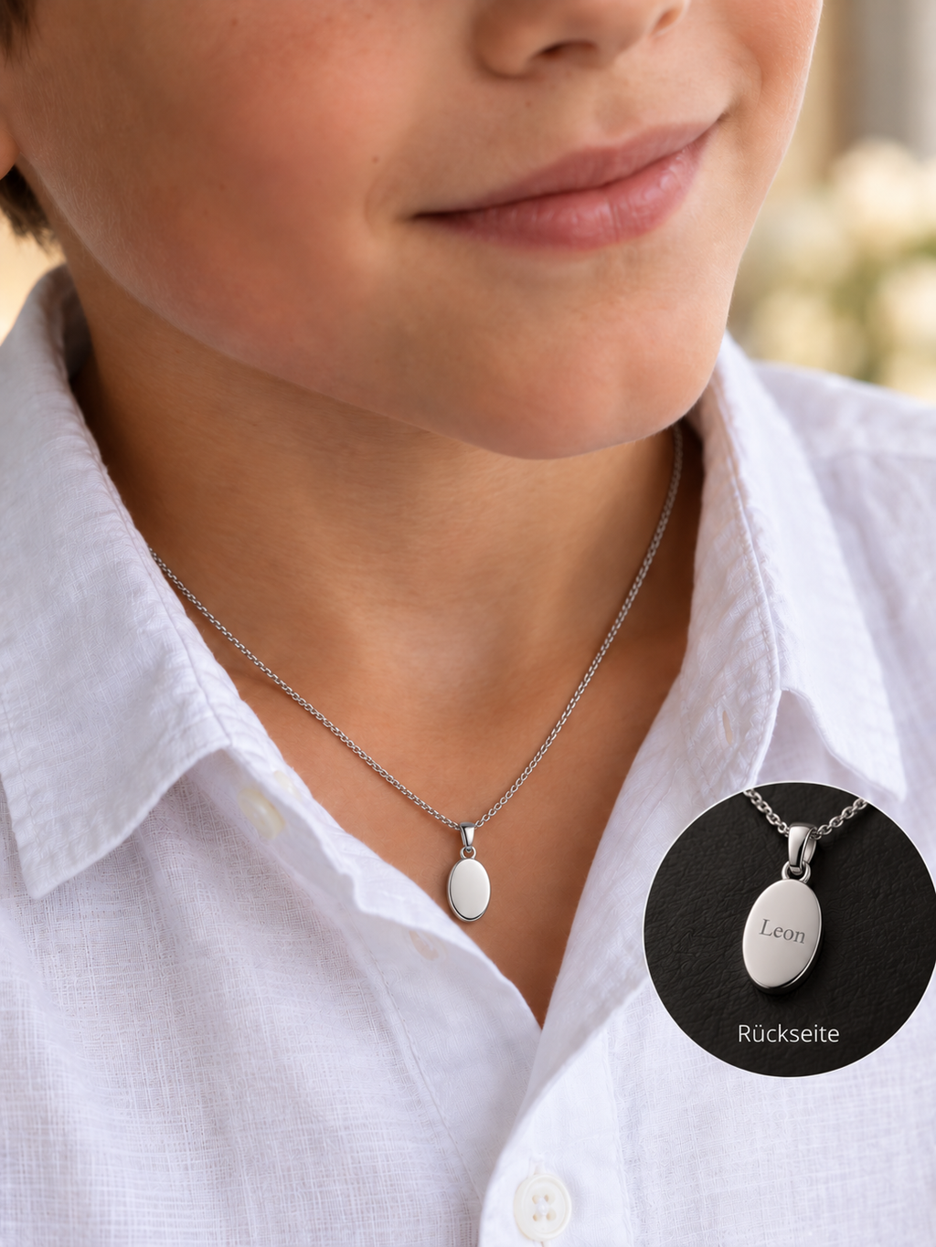 925 Sterling Silber Doppeltanhänger Maienmoment | Gravur | unisex