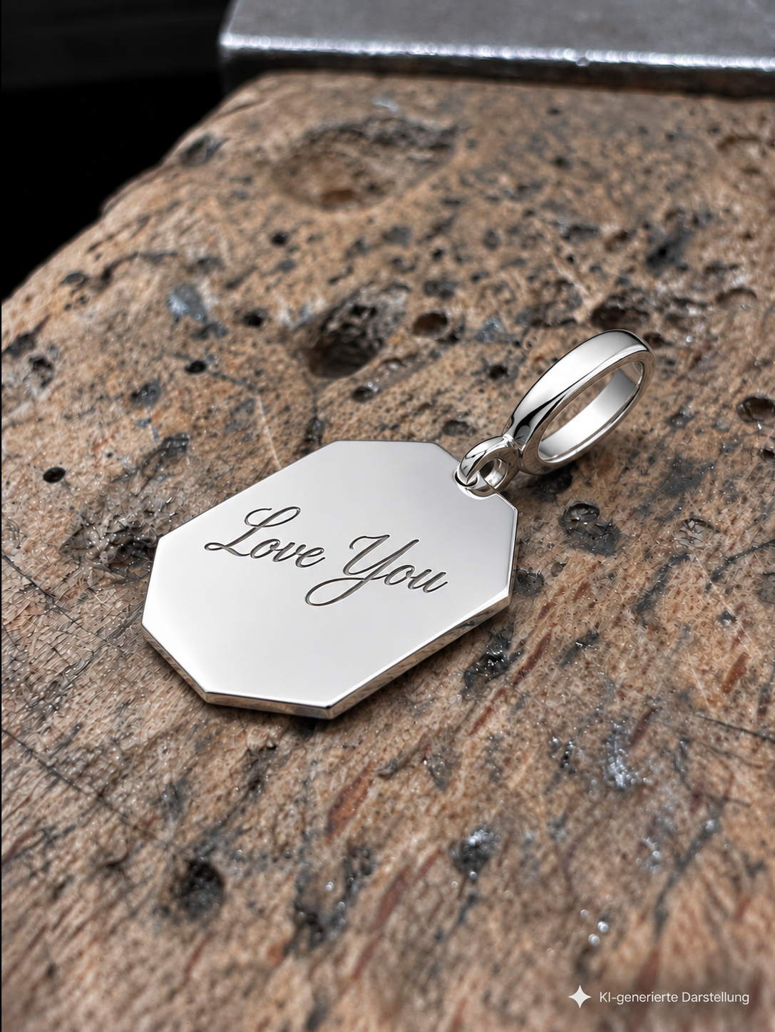 925 Sterling Silber Doppeltanhänger Schutzpatron | Gravur | unisex