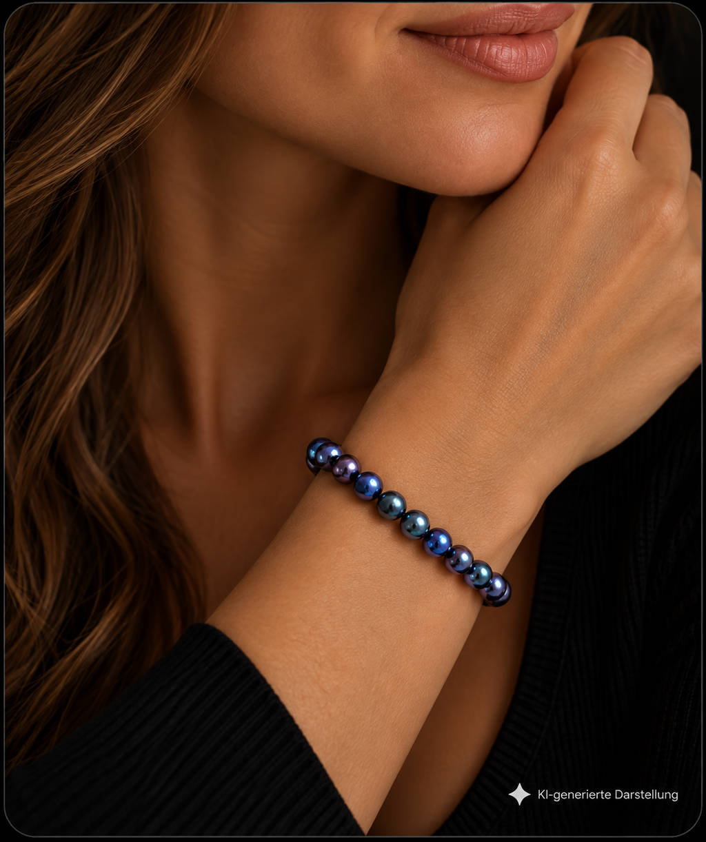 Edles Perlenarmband aus 585er Gold - WEISHEIT - ca. 20 cm - unisex
