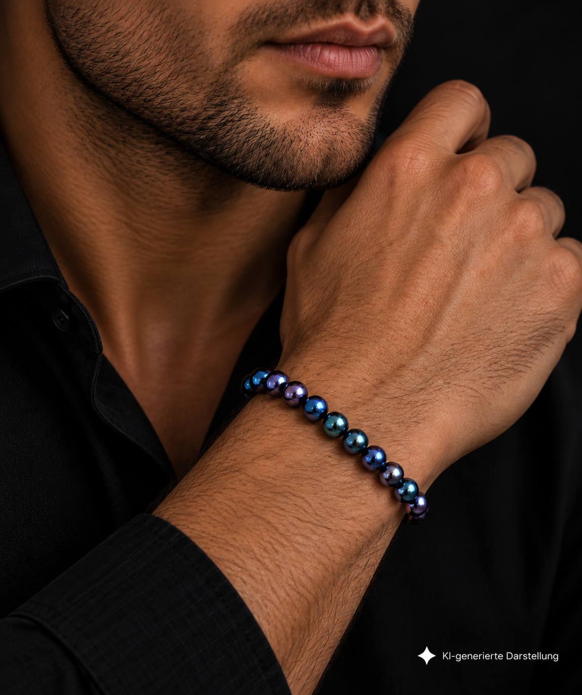 Edles Perlenarmband aus 585er Gold - WEISHEIT - ca. 20 cm - unisex