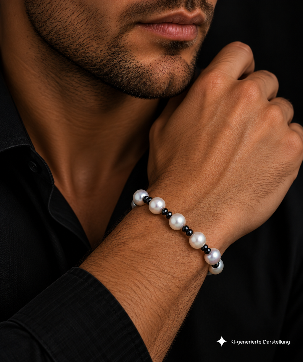 Edles Perlenarmband aus 333er Gold - GLÜCK & ENERGIE - 18,5 cm
