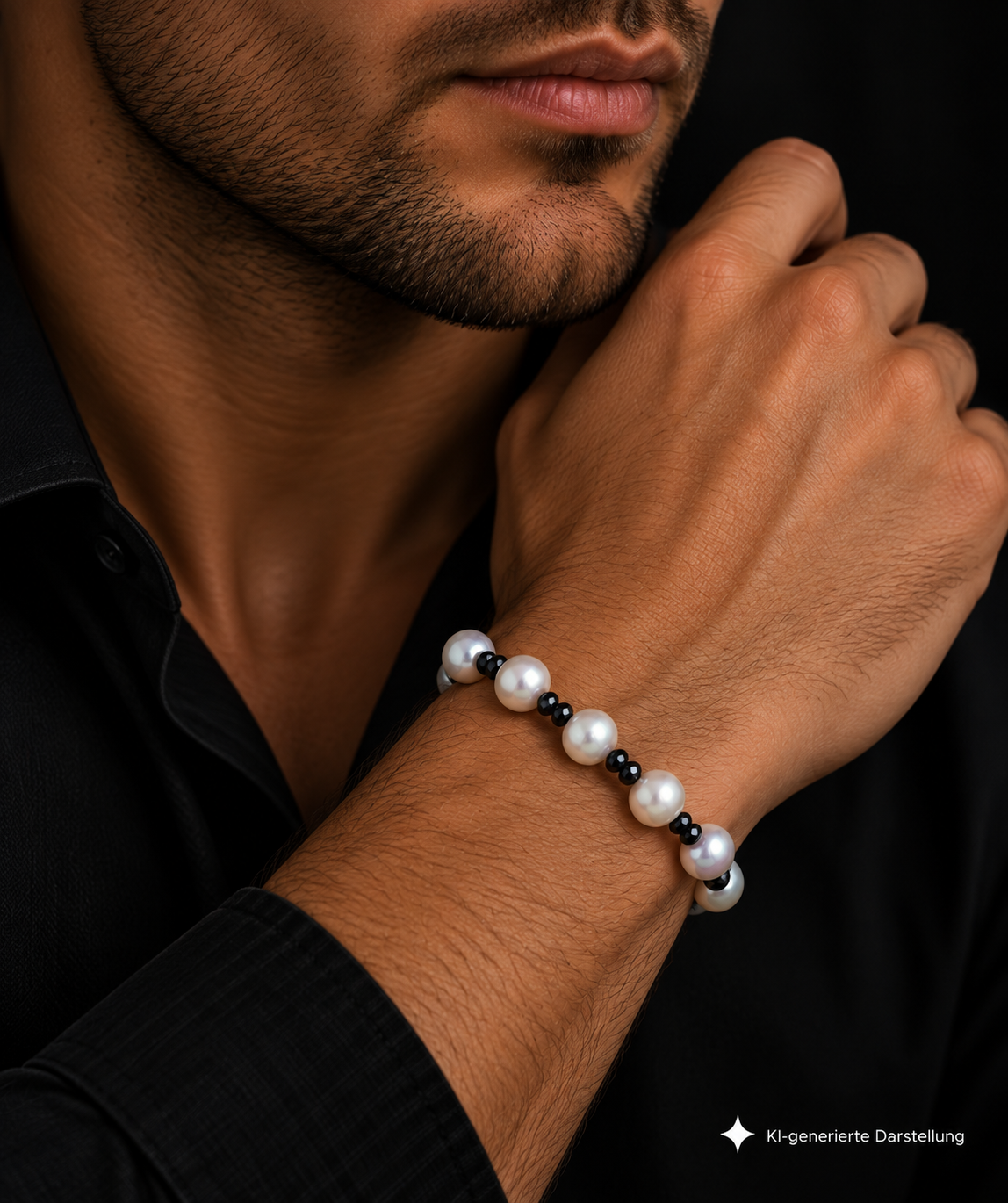 Edles Perlenarmband aus 333er Gold - GLÜCK & ENERGIE - 18,5 cm
